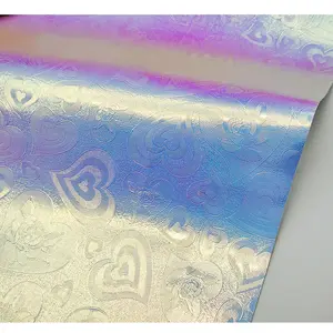 PU Graduated color mirror Animal embossed style Synthetic Leather for Bag Shoes Cosmetic bag Leather Fabric