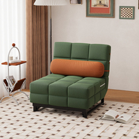 Französischer Stil Metallrahmen PU-Leder Ausziehbares Schlafsofa mit Abnehmbaren Bezügen Modernes Wohnzimmer-Schlafsofa