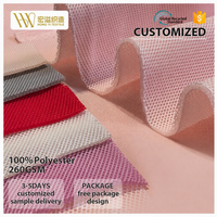 Tissu en maille 3D respirant et léger 100 % polyester, teint écologiquement aux couleurs personnalisées, anti-humidité, pour empeignes et semelles de chaussures