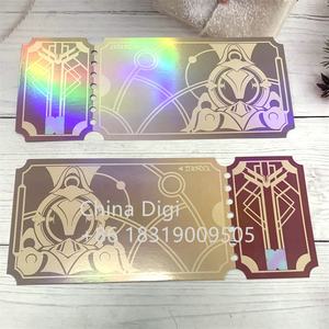 Billet <span class=keywords><strong>d</strong></span>'événement personnalisé avec impression anime et feuille <span class=keywords><strong>d</strong></span>'<span class=keywords><strong>or</strong></span> argentée - Product Image 2