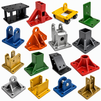 Structure de cadre en alliage d'aluminium plié sur mesure par CNC, assemblage de profilés, revêtement en poudre anodisé coloré, fabrication OEM multi-formes