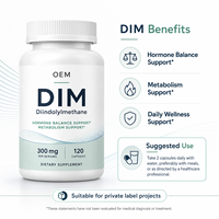 Complément DIM professionnel : Capsules de Diindolylméthane avec extrait de poivre noir pour le soutien de l'équilibre hormonal – Marque privée OEM