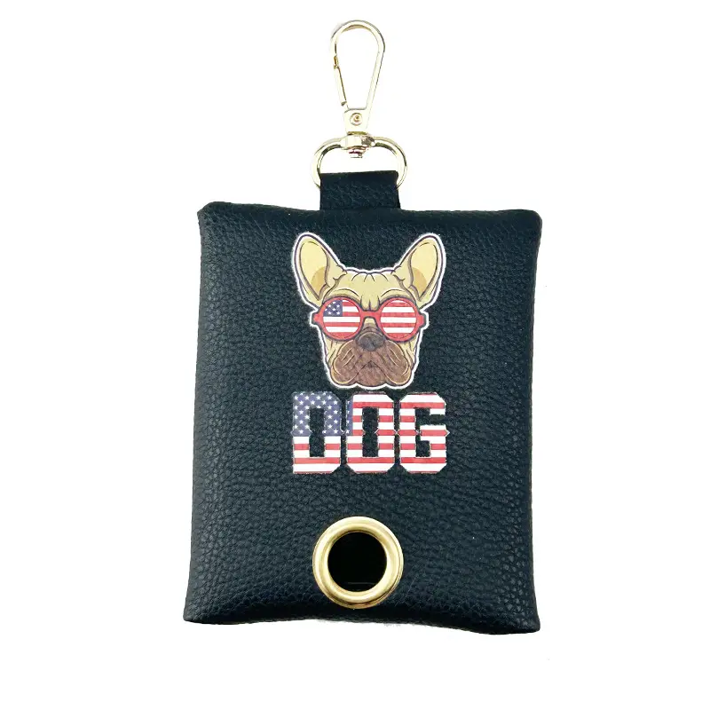 Mascota Portable Chien Merde Sac Distributeur En Cuir Chien Pet Déchets Sac Titulaire Pet Chats Merde Sac Titulaire en Stock