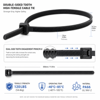 Offre Spéciale – Serre-câbles dentés double face haute résistance, incassables, exclusifs, de qualité supérieure, conformes UL94 V-0, certifiés IATF 16949, prêts pour l'extérieur