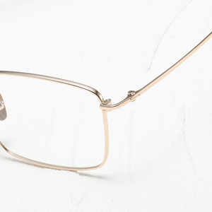 Titanium Rectangle <b>Eyeglasses</b> Full Rim Unisex Lightweight Vision Correction <b>Frames</b> T2102 Solid Color Adult Size 54mm - Product Image 2