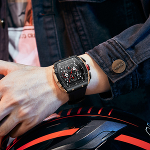 <span class=keywords><strong>MINI</strong></span> <span class=keywords><strong>FOCUS</strong></span> 0399G <span class=keywords><strong>Reloj</strong></span> de cuarzo para hombre Creativo Único al aire libre Deportes Cronógrafo Fecha Correa de silicona Forma de barril Relojes masculinos - Product Image 2