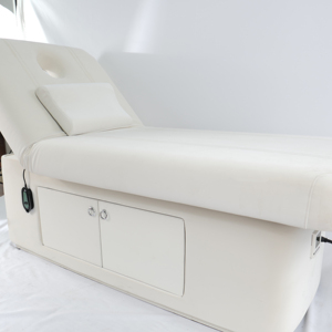 Mobilier moderne de salon de beauté table de massage pour cils spa lit facial blanc lit de massage électrique pouvant supporter le chauffage du matelas - Product Image 5