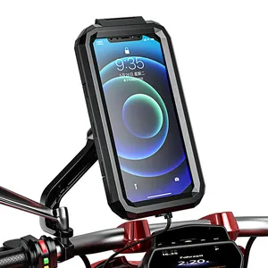 Universele Motorfiets Mobiele Telefoon Houder Waterdichte Smartphone Houder Mobiele Telefoon Motorfiets Achteruitkijkspiegel Waterdichte Houder