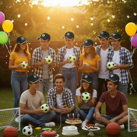 Casquette de baseball LED en coton à motif football scintillant – Idéale pour la culture des fans, le streetwear, les festivals de musique et les événements sociaux