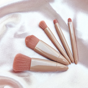 Juego de <span class=keywords><strong>Brochas</strong></span> de Maquillaje Portátiles de Viaje de 5 Piezas, Pelo Sintético, Multifunción, <span class=keywords><strong>para</strong></span> Rostro, Corrector, Afeitado, Polvo, Rubor, Sombra de Ojos, Color Rosa - Product Image 6