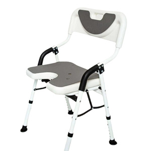 Tabouret de salle de bain pliable pour personnes âgées, capacité de charge de 150 kg, chaise de douche antidérapante en alliage d'aluminium, pour toilettes et bain - Product Image 4