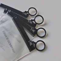 Emballage de collier en PVC transparent mat imperméable avec fermeture éclair, logo personnalisé, mini, pour montres et bijoux