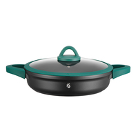 Marmite professionnelle en aluminium de 28 cm, sans PFOA, antiadhésive, pour cuisson commerciale, ustensile de cuisine robuste, logo personnalisé OEM