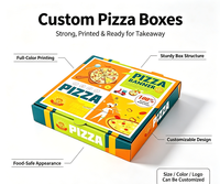 Boîtes à pizza personnalisées en gros avec logo imprimé, imperméables, biodégradables, jetables, en carton ondulé, pour restaurants