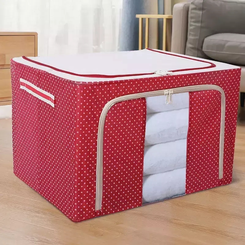 Hot Selling Foldable Cloth Storage Cube Basket Cotton Linen Fabric Storage Bin