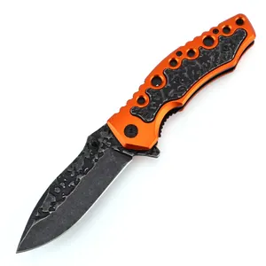 Oranje Handvat Camping Tactical Hunting Outdoor Opvouwbare Pocket Folding Pakistan Handgemaakte Messen