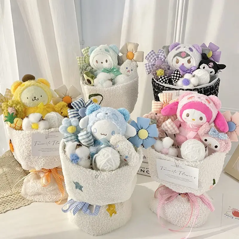 30 ס "מ kawaii תות דוב זר פרחים צעצוע חמודים דוב קטיפה מתנות הטובות ביותר עבור יום האהבה של חברה לנשים ולנטיין