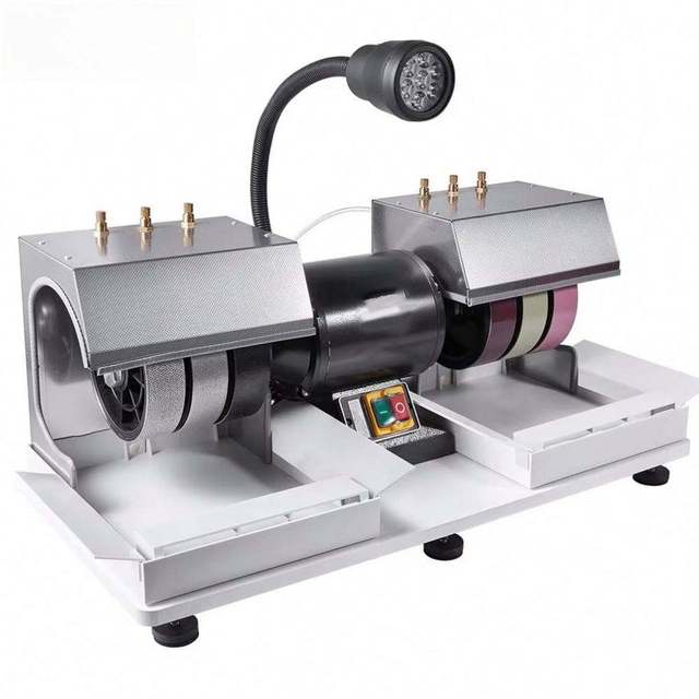 High Efficiency Gem Faceting Polishing Machine with LED Light & Water Pump for Gemstone Facet Processing