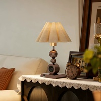 Lampe de table vintage de style français, lampe de chevet décorative du milieu du siècle, haut-parleur LED, lumière LED, batterie incluse, CRI élevé, 2 ans de garantie