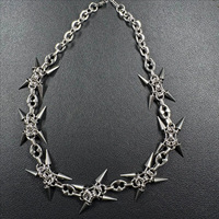 Collier ras du cou punk à clous et rivets en acier inoxydable 316, étanche et inaltérable, style gothique, pour femme