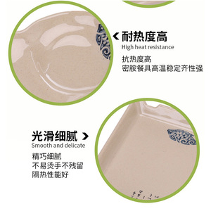 Assiettes divisées en mélamine imitation porcelaine A5 pour collations, desserts, plats froids, raviolis, petites assiettes pour barbecue, viande - Product Image 5