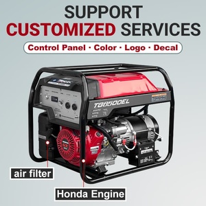 Générateur à essence de 5 kW à démarrage électrique alimenté par un moteur <span class=keywords><strong>Honda</strong></span> GX390 |   Générateur portable à essence pour usage domestique <span class=keywords><strong>5000W</strong></span> - Product Image 4