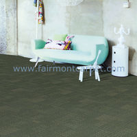 Dalles de moquette modernes de luxe, rembourrées, imperméables, en nylon PP, pour bureaux commerciaux et maisons, carrées, 50*50 cm