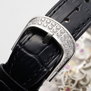 Reloj Mecánico de Lujo con Incrustaciones de Diamantes Blancos, Forma de Barril, Totalmente Automático, Tourbillon Abierto, Alta Calidad, Unisex, para Negocios, 24 mm - Product Image 5