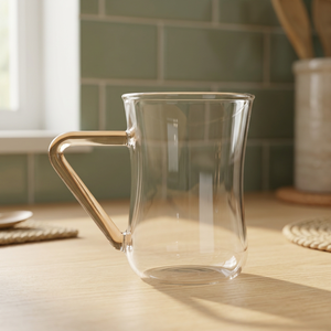Juego de Tazas de Té de Vidrio Borosilicato en Forma de Campana Borotech G-43 de 180 ml, Hechas a Mano para Bebidas Elegantes, Origen India - Product Image 3