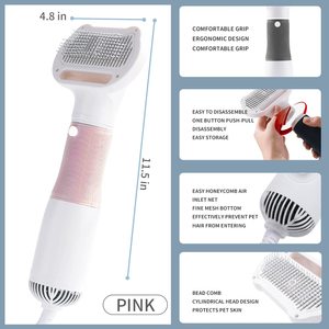 Factory Hot Selling Eco-Friendly Rechargeable <b>Pet</b> Grooming Tools High-Power Mute Cat Grooming Dryer <b>Brush</b> Hair Dryer Plastic - Product Image 5