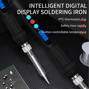 <strong>Smart</strong> Digital Display&amp;adjustable Temperature Electric Soldering Iron DIY Hand <strong>Tools</strong> <strong>Kit</strong> for Welding and Repairing - Product Image 6