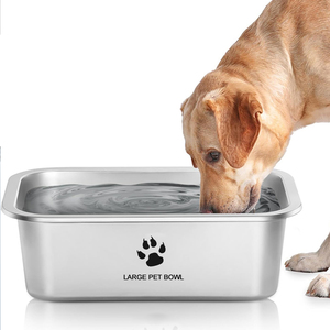 Roestvrijstalen Hondenkommen Voor Grote Honden Metalen Hondenvoerbakken Met Hoge Capaciteit En Waterbak Voor Larges X Groot Huisdier - Product Image 1