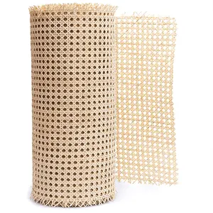 Eco-friendly Cabinet Wardrobe Round Raw Material Weaving Cane Webbing Mesh Roll Natural Synthetic Rattan Roll