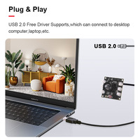 Módulo de Cámara Infrarroja H720P 1MP 3.6mm 75 sin Distorsión 720P USB 2.0 sin Controlador CMOS 30fps IR850 MJPG/YUY2 Multi-OS con Reconocimiento Facial