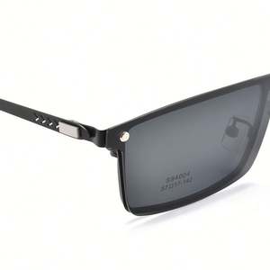 Lunettes de soleil polarisées magnétiques de mode en gros pour hommes, monture de lunettes optiques avec clip-on - Product Image 5