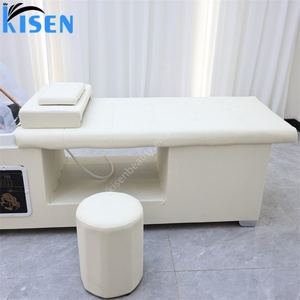 Table de massage et de soin capillaire japonaise Kisen blanche avec unité de shampoing en option pour salon – Ensemble complet - Product Image 4
