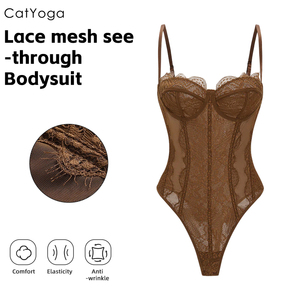 Body Sexy con Inserti in Pizzo FancyShape, Vestibilità Aderente, Traspirante, Spalline Sottili, Nuova Collezione Top da Donna - Product Image 1