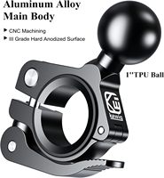 Support de fixation rapide pour guidon de vélo en TPU de 1 pouce, compatible avec le support de téléphone RAM à double bras
