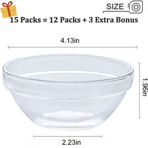 Offerta Speciale: Coppette in <span class=keywords><strong>Vetro</strong></span> da 4 Pollici, Mini <span class=keywords><strong>Ciotole</strong></span> in <span class=keywords><strong>Vetro</strong></span> per Dessert, Frutta, Zucchero, Preparazione in Cucina, Noci, Caramelle - Product Image 5