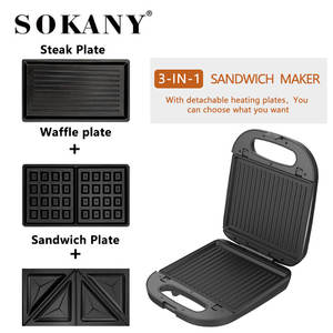 <span class=keywords><strong>Sandwichera</strong></span> <span class=keywords><strong>Sokany</strong></span> 256 de Marca Premium, Venta Directa de Fábrica, Máquina para Desayunos, Parrilla Eléctrica Antiadherente - Product Image 5