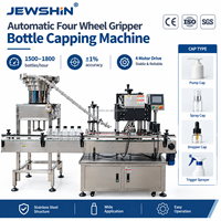 Machine de capsulage automatique à quatre griffes pour bouteilles, pour bouchons à pompe, bouchons pulvérisateurs, bouchons compte-gouttes, bouteilles de shampoing et ligne de produits chimiques quotidiens