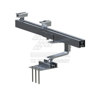 Système de fixation solaire YZ de haute qualité en aluminium AL6005-T5, couleur argent naturel, pour toits à tuiles inclinés, pour montage photovoltaïque résidentiel