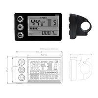 Kit Contrôleur de Vélo Électrique S866 avec Capteur Hall et Affichage pour Ebike 36V 48V 17A 250W 350W 500W