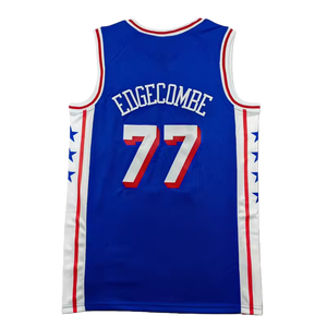 Новые высококачественные баскетбольные майки City Edition 2026 года с вышивкой, модель 77 VJ Edgecombe - Product Image 3
