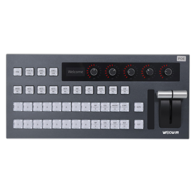 High Quality USB POE Switcher Video Keyboard Controller VMix Video Switcher Console for Broadcast Live Streaming