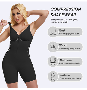 Phụ nữ gaine amicincissante Femme định hình cơ thể phẳng bụng Shaper Zip Up liền mạch Shapewear Tummy kiểm soát Shapewear - Product Image 1