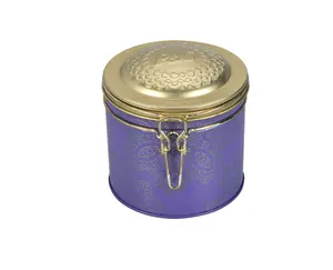 China OEM airtight tea tins metal coffee tin can for wholesale round tin box