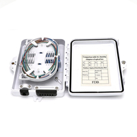 Caja de Distribución de Fibra Óptica para Exteriores de 6 Puertos, IP66, PC+ABS, Completamente Equipada con Divisor PLC 1x4 1x6 para Infraestructura FTTx