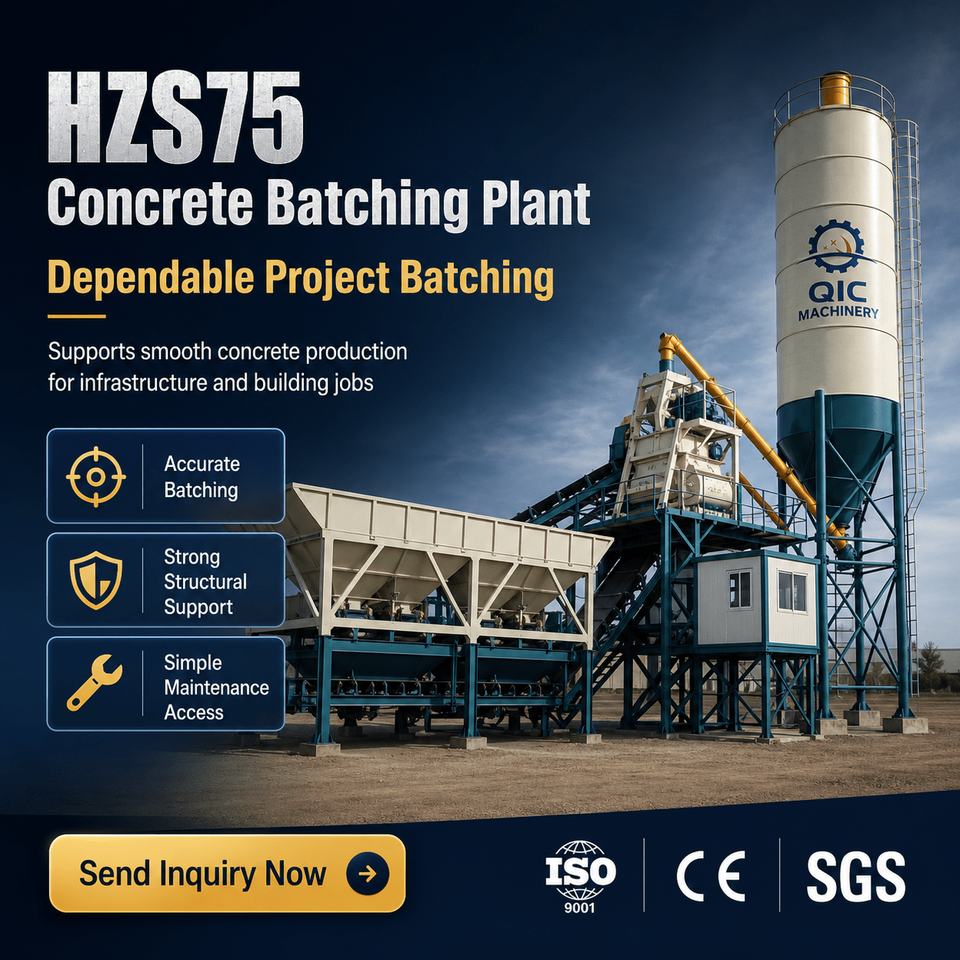 Heavy Duty Concrete Mixing Station With Smart Control Technology CE ...