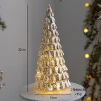 Décoration de table en verre couleur champagne style INS pour arbre de Noël, ornement de scène de vacances pour la maison et le jardin